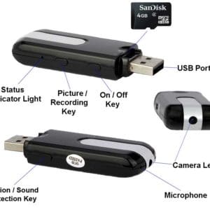 Camera siêu nhỏ ngụy trang USB này được gắn một mắt camera ngụy trang siêu nhỏ  giúp bạn quay video, chụp ảnh, ghi âm một cách chân thực và sống động nhất.